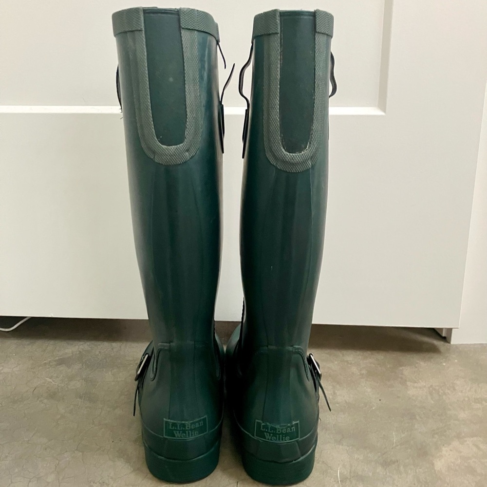 LL Bean Green Tall Wellies - Picture 8 of 9